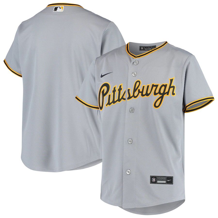 Youth Pittsburgh Pirates Nike Gray Replica Team MLB Jerseys->youth mlb jersey->Youth Jersey